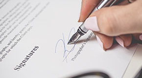 signature contrat conception
